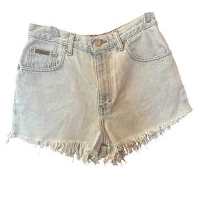 VTG CK Calvin Klein Jean Shorts Women's 6 Light Blue Cut Offs Cotton Denim Jorts